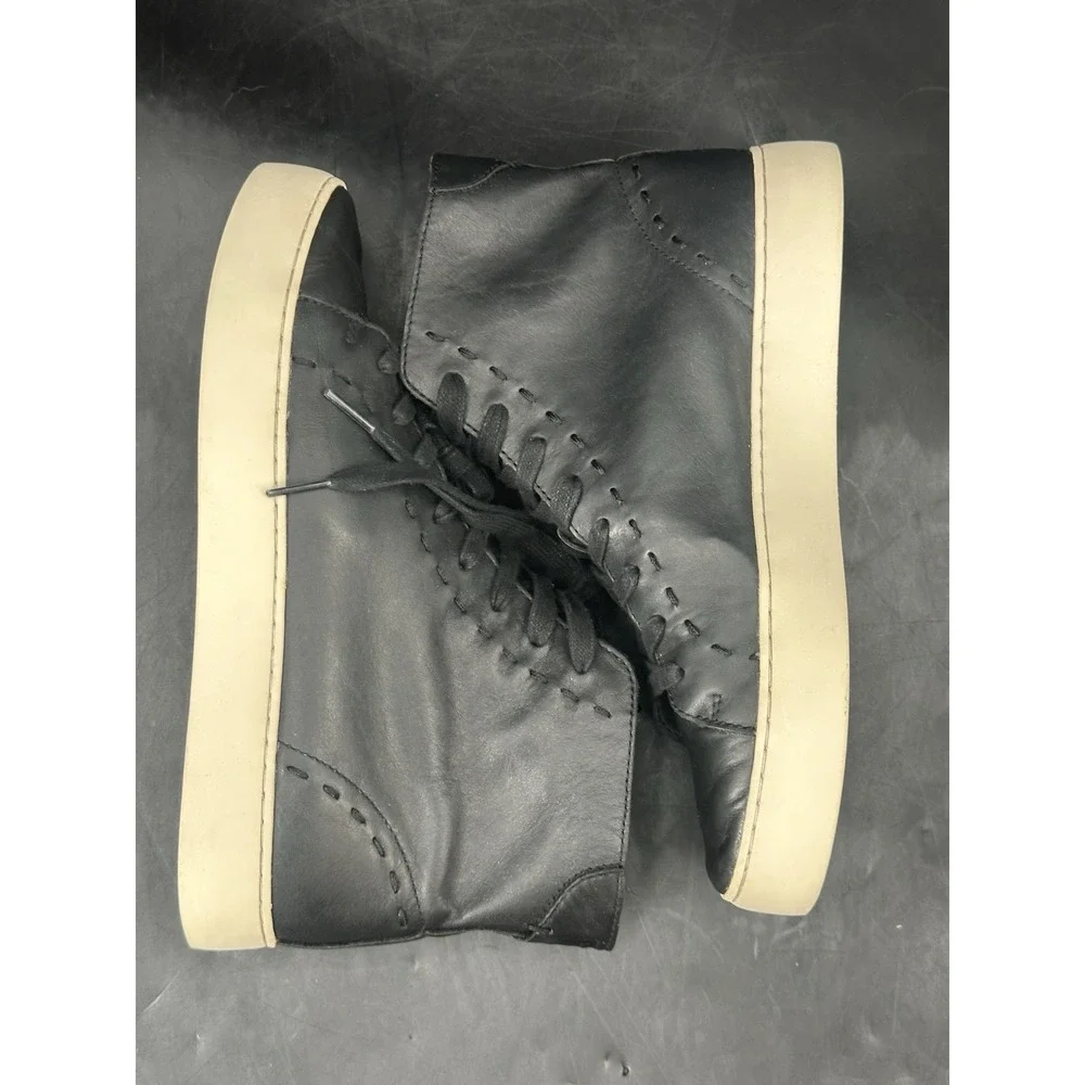 Frye Lena Hiker Black Leather High Top Sneakers Ankle Women's Sz‎ 8M (3470390)